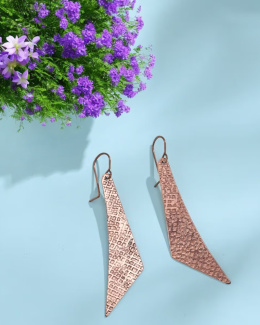 Kolczyki Miedziane Młotkowane *Copper Earring ISHA M2