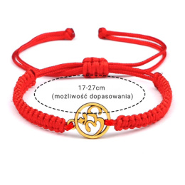 RED RUST AUM Bracelet Stainless Steel Weave Adjustable