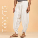 Dhoti - Ungefärbte Bio-Baumwolle Off-White - Hosen