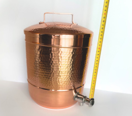 Hammered Copper Water Storage Pot, 8 Liters ISHA