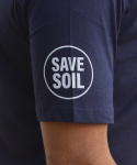 T-Shirt SAVE SOIL Marineblau ISHA UNISEX