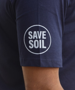 T-Shirt SAVE SOIL Marineblau ISHA UNISEX