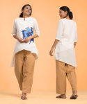 Nandhi Ladies Kurta - Złamana Biel - Nandi Organic Cotton Product