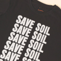 T-Shirt SAVE SOIL dunkelgrau Größen ISHA UNISEX