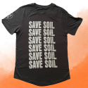 T-shirt SAVE SOIL dark grey sizes ISHA UNISEX