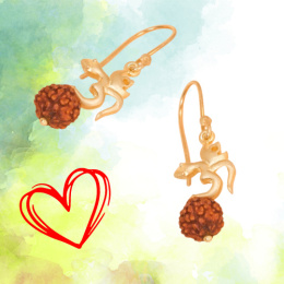 Om Rudraksha Copper Earring ISHA