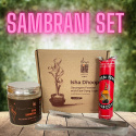 Sambrani + Dasangam Dhoop + Charcoal + Pliers SET